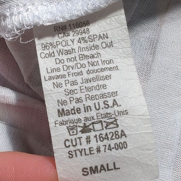 Jess & Jane Top Womens Small Multicolor Sublimation Ruffle Art - Picture 6 of 8